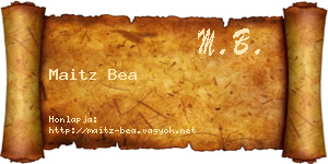 Maitz Bea névjegykártya